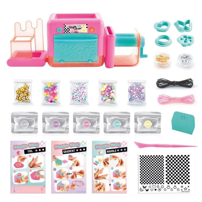 Canal Toys Fabrique à Bijoux Style 4 Ever OFG 333 - Kit Créatif Pâte Magique, 6 Techniques, 20 Créations (Bagues, Bracelets) à Partir de 6 Ans
