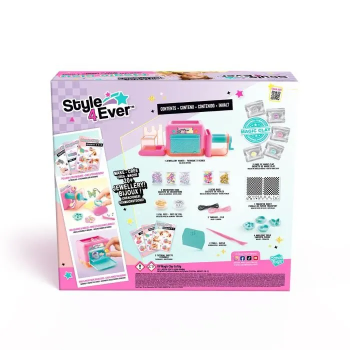 Canal Toys Fabrique à Bijoux Style 4 Ever OFG 333 - Kit Créatif Pâte Magique, 6 Techniques, 20 Créations (Bagues, Bracelets) à Partir de 6 Ans
