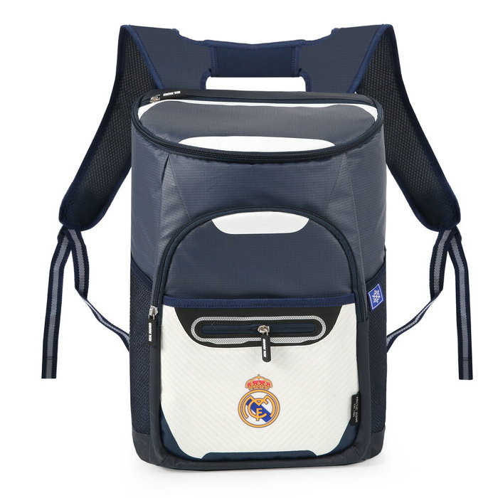REAL MADRID Sac à dos isotherme pour aliments et boissons, motif Real Madrid, capacité 20L, dimensions 63x48.5x42.5cm, tissu Ripstop avec revêtement TPE