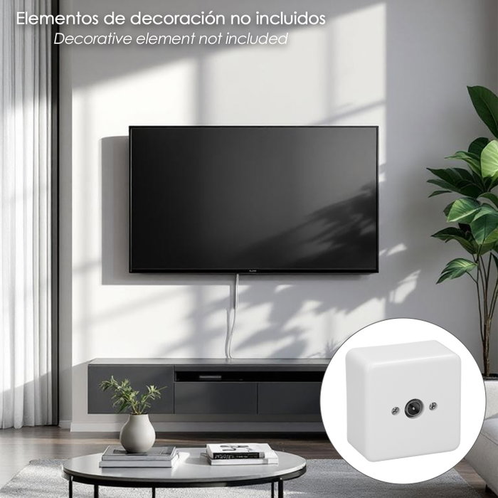 WOLFPACK LINEA PROFESIONAL Prise TV et satellite en saillie, blanc WOLFPACK LINEA PROFESIONAL Prise TV et satellite en saillie, blanc