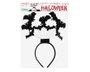 Diadème noir pour fêtes gothiques et Halloween avec relief de chauves-souris - Accessoire de déguisement effrayant