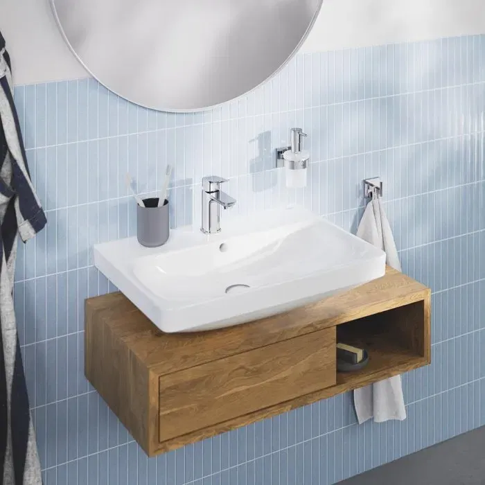 GROHE - Mitigeur de lavabo DICE Chrome Taille S - Clic-clac - Technologie SilkMove, débit limité, finition durable, 5 l/min GROHE - Mitigeur de lavabo DICE Chrome Taille S - Clic-clac - Technologie SilkMove, débit limité, finition durable, 5 l/min