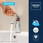 GROHE - Mitigeur de lavabo DICE Chrome Taille S - Clic-clac - Technologie SilkMove, débit limité, finition durable, 5 l/min