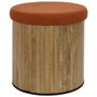 Home Deco Factory Pouf Jules Bois Terracotta