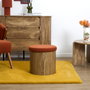 Home Deco Factory Pouf Jules Bois Terracotta