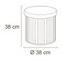Home Deco Factory Pouf Jules Bois Terracotta