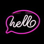 Forever Lampe Neon Led Hello Pink Rose avec Alimentation USB et Piles