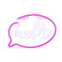 Forever Lampe Neon Led Hello Pink Rose avec Alimentation USB et Piles