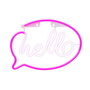 Forever Lampe Neon Led Hello Pink Rose avec Alimentation USB et Piles