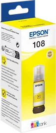 Epson C13T09C44A EcoTank 108 Encre Jaune Original 70 ml Recharge pour Imprimante Epson