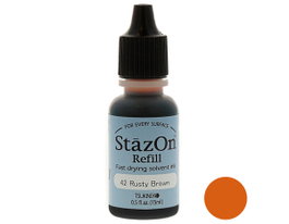 Tsukineko STAZON Encre de recharge marron rouille 15ml