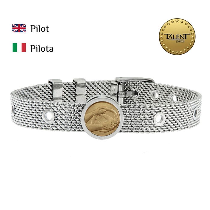 Bracelet Unisexe Pilot Talent Jewels TJA-1-14-01-1-235 Argenté