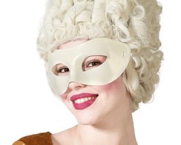 Antifaz blanc lisse pour fêtes de masques