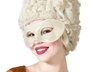 Masque de fête vénitien unicolore blanc lisse, design ergonomique pour carnaval, soirée thématique ou théâtre - Antifaz