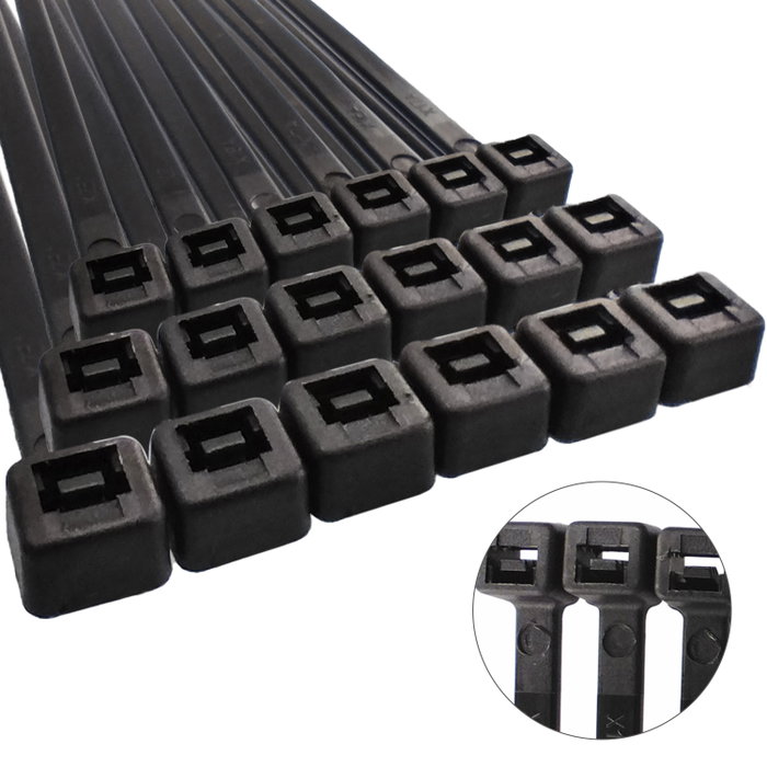 WOLFPACK LINEA PROFESIONAL Colliers de serrage en nylon noir 9,0 x 780 mm, 100 unités WOLFPACK LINEA PROFESIONAL Colliers de serrage en nylon noir 9,0 x 780 mm, 100 unités