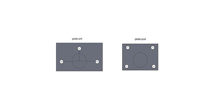 Omp Kit de plaques pour fixation de rollbar Omp Kit de plaques pour fixation de rollbar