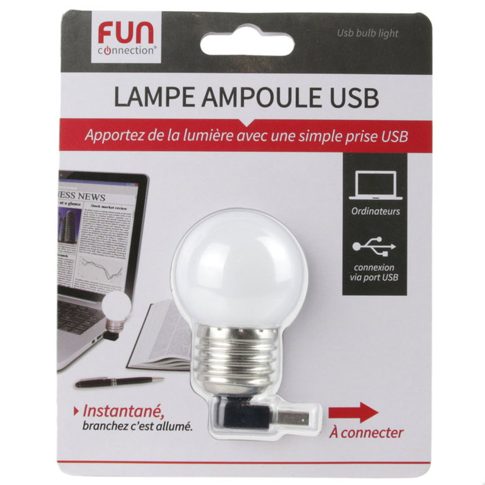 Fun Connection Lampe USB en forme d'ampoule Fun Connection Lampe USB en forme d'ampoule