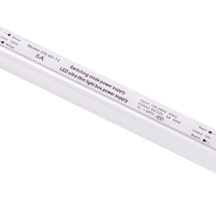 Transformateur LED Ultrafin 60W 12VDC 110V-220V AC IP20 CP-60-12_220 IP21