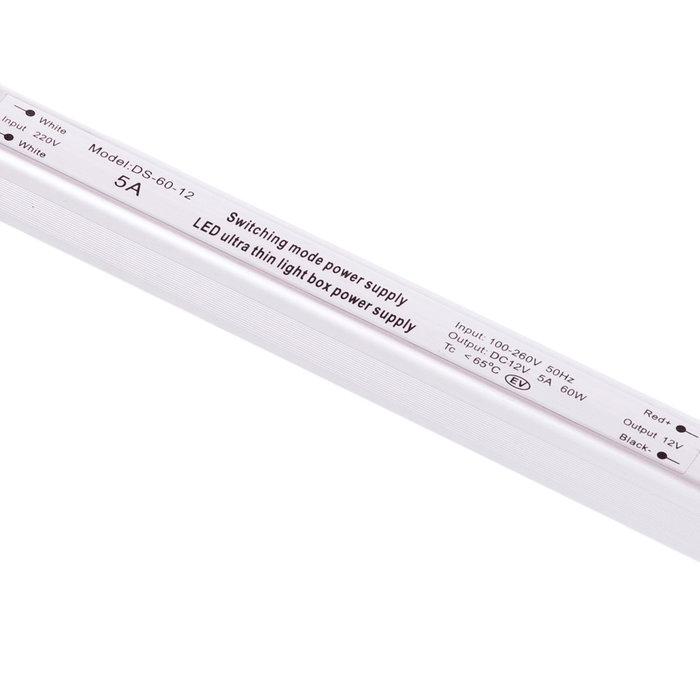 Transformateur LED Ultrafin 60W 12VDC 110V-220V/AC IP20 Transformateur LED Ultrafin 60W 12VDC 110V-220V/AC IP20