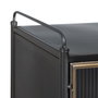 BigBuy Home Présentoir BRICK Noir Doré Verre Fer