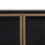 BigBuy Home Présentoir BRICK Noir Doré Verre Fer