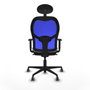 Piqueras y Crespo Chaise de Bureau avec Appui-tête 1D036G1 Gris clair