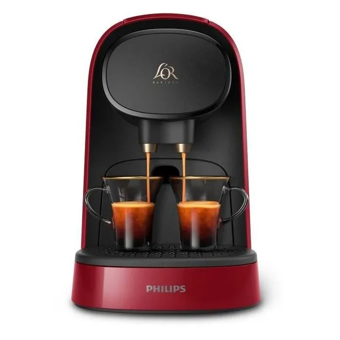 Philips LM8012/51 Cafetière à capsules L'OR Barista Original Rouge - Pression 19 bars - Compatible L'OR Espresso, Barista et Nespresso® - Design compact