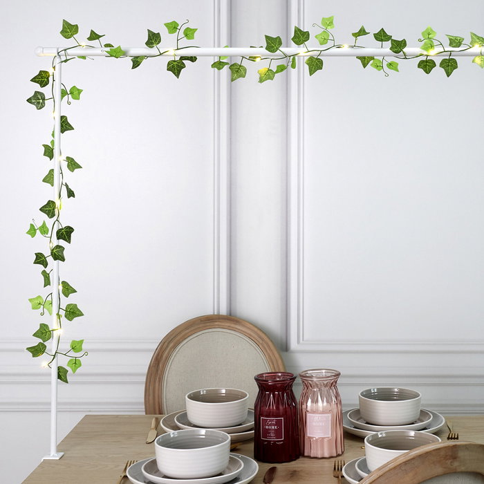 Home Deco Factory Guirlande 20 LED avec feuilles 2 m