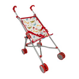 TACHAN - Poussette parapluie pour bébé, rouge avec design animaux, pliable et compact, recommandée à partir de 2 ans