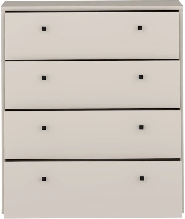 TEMPRA Commode 4 Tiroirs - Décor Cachemire, Dimensions (L x P x H): 73.7 x 34.8 x 85.5 cm, Design Moderne pour Chambre ou Salon