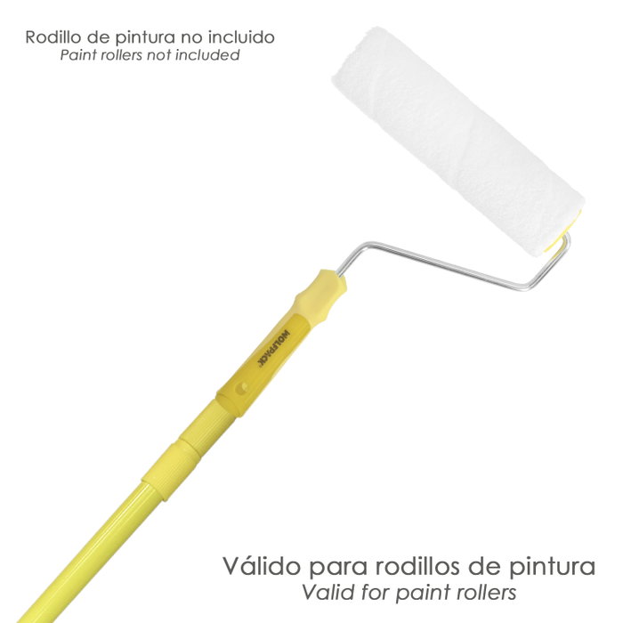 WOLFPACK LINEA PROFESIONAL Manche Métallique Extensible Multiuso 3 Mètres WOLFPACK LINEA PROFESIONAL Manche Métallique Extensible Multiuso 3 Mètres