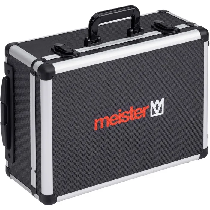Meister - Trolley à outils en aluminium vide - 46 x 35 x 19 cm - 15 + 6 compartiments - Poignée extensible et 2 roulettes