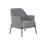 Fauteuil DKD Home Decor Gris Métal 65 x 73 x 79,5 cm
