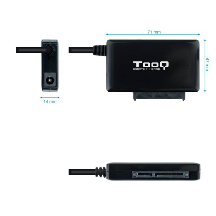 TooQ TQHDA-01A Adaptateur USB 3.0 pour disques durs SATA 2.5 et 3.5 pouces TooQ TQHDA-01A Adaptateur USB 3.0 pour disques durs SATA 2.5 et 3.5 pouces