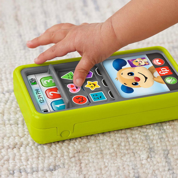 Fisher-Price Smartphone Jouet Éducatif et Musical Desliza y Aprende avec 4 Langues (Espagnol, Italien, Portugais, Anglais) pour Enfants 9 Mois et Plus HN45