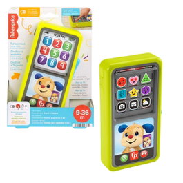 Fisher-Price Smartphone Jouet Éducatif et Musical Desliza y Aprende avec 4 Langues (Espagnol, Italien, Portugais, Anglais) pour Enfants 9 Mois et Plus HN45