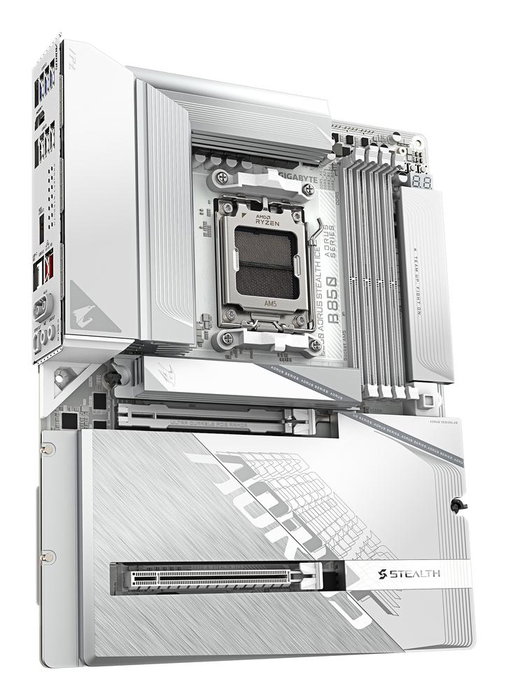 Gigabyte B850 AORUS Stealth ICE Carte Mère ATX AMD AM5 DDR5 Wi-Fi 7 Blanc