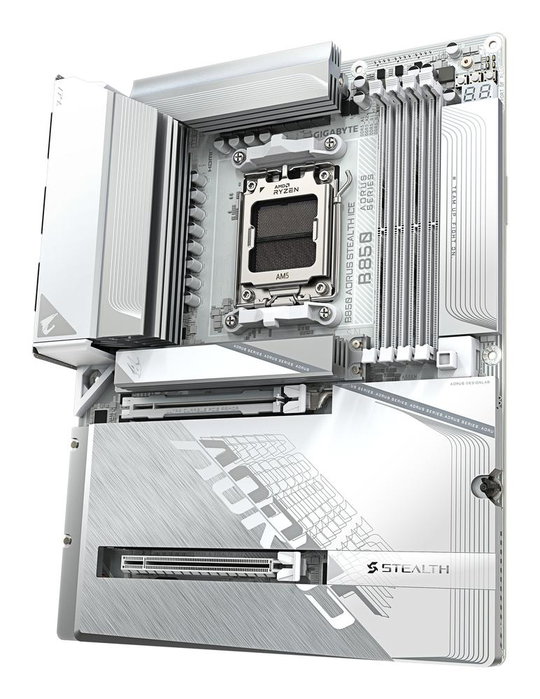 Gigabyte B850 AORUS Stealth ICE Carte Mère ATX AMD AM5 DDR5 Wi-Fi 7 Blanc