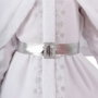My Other Me Costume de Noël Monada Blanca - Robe blanche avec jupon, couvre-épaules et capuche pour fille - Taille 10-12 ans