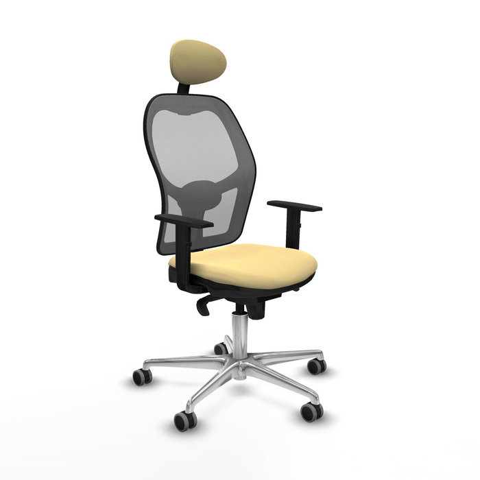 Piqueras y Crespo Chaise de Bureau avec Appui-tête Jorquera 1D086G1 Crème Piqueras y Crespo Chaise de Bureau avec Appui-tête Jorquera 1D086G1 Crème