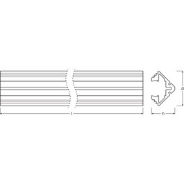Ledvance Profilé moyen pour bandes LED PM03/E/19X19/10/1 1M Gris