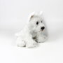 DEQUBE Peluche Westie Terrier Blanc Assis 12cm Licence BOCALAN 939D00260