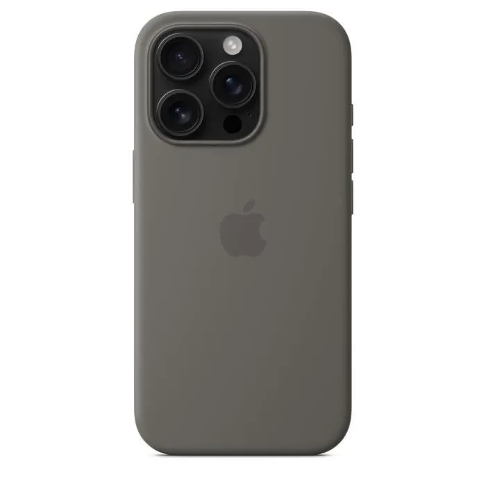 Apple iPhone 16 Pro Coque Silicone avec MagSafe - Gris Pierre