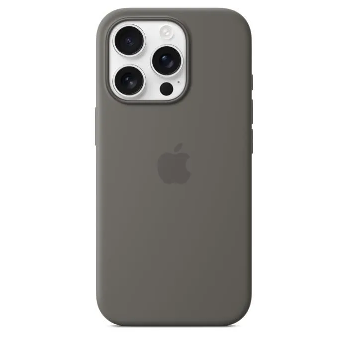 Apple iPhone 16 Pro Coque Silicone avec MagSafe - Gris Pierre