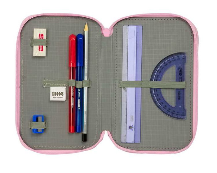 Safta Plumier Triple 37 Pièces pour Crayons - Dimensions : 12,5 x 19,5 x 5,5 cm