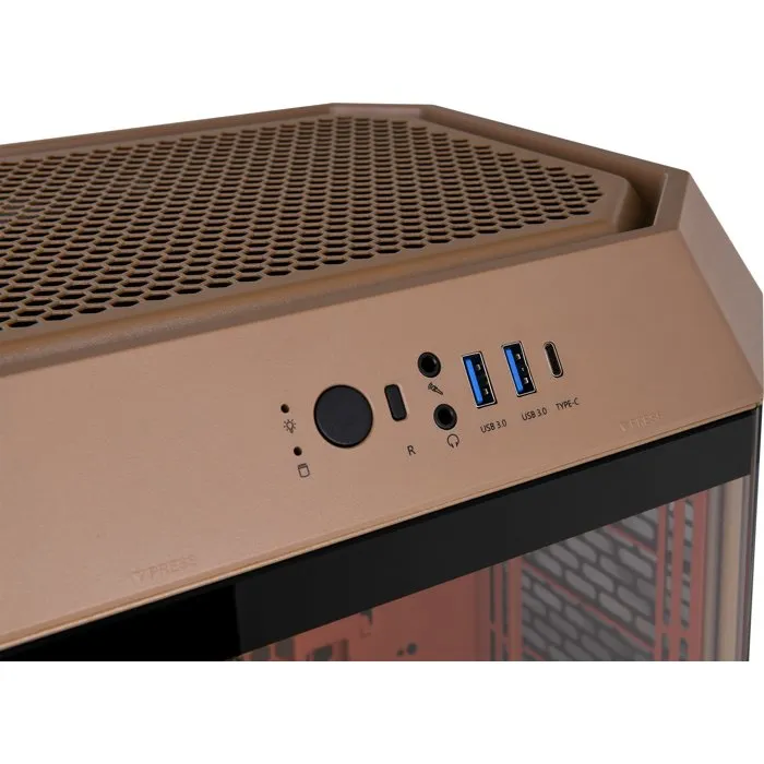 Thermaltake CA-1Y4-00SGWN-00 The Tower 300 - Boîtier PC Mini Tour Micro-ATX/Mini-ITX - 3 faces vitre trempée, Ports Type-C/USB 3.0/HD Audio - Couleur Gravel Sand