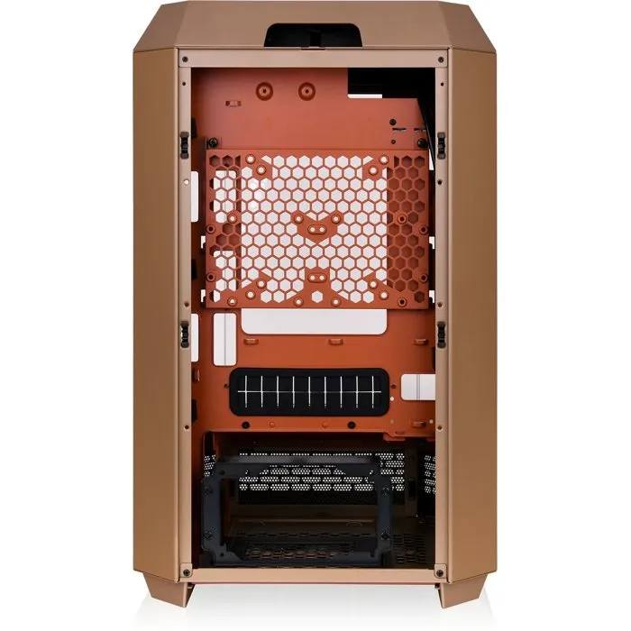 Thermaltake CA-1Y4-00SGWN-00 The Tower 300 - Boîtier PC Mini Tour Micro-ATX/Mini-ITX - 3 faces vitre trempée, Ports Type-C/USB 3.0/HD Audio - Couleur Gravel Sand