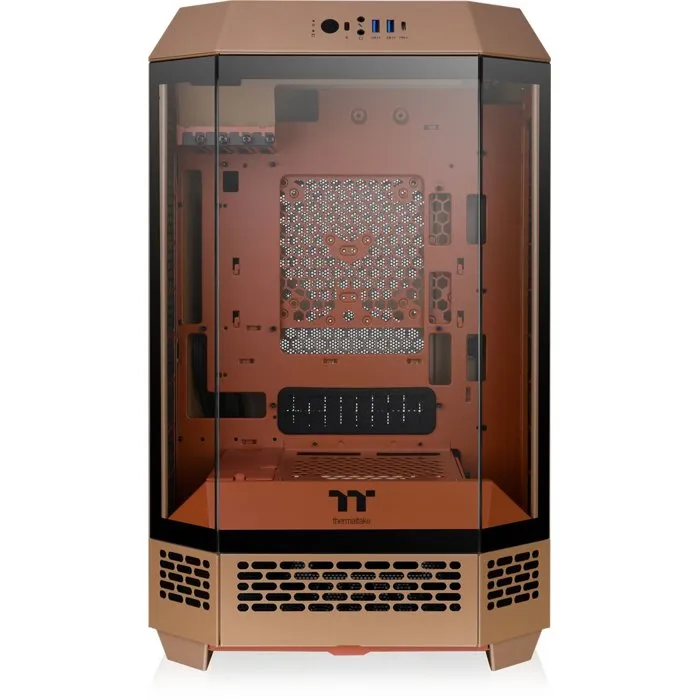 Thermaltake CA-1Y4-00SGWN-00 The Tower 300 - Boîtier PC Mini Tour Micro-ATX/Mini-ITX - 3 faces vitre trempée, Ports Type-C/USB 3.0/HD Audio - Couleur Gravel Sand