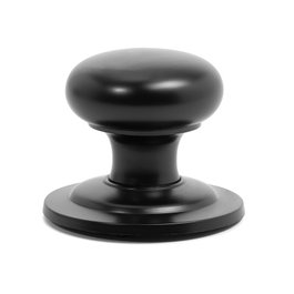 JANDEL Pomo de porte fixe en laiton, Noir mat, Base 85 mm