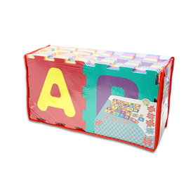 TACHAN Tapis Puzzle en EVA 36 Pièces 30.5x30.5 cm Alphabet Chiffres Lettres pour Enfants Jeu d'Éveil Intérieur Extérieur